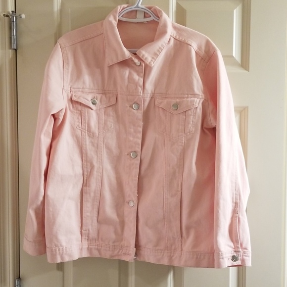 Jackets & Blazers - Oversized pink denim jacket
